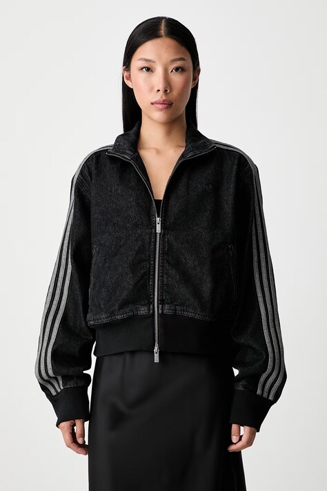 adidas Originals prijelazna jakna za žene traper Firebird crna IB6917