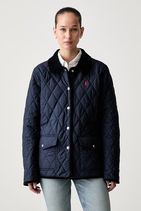 Polo Ralph Lauren kurtka pikowana damska granatowa 211B17293