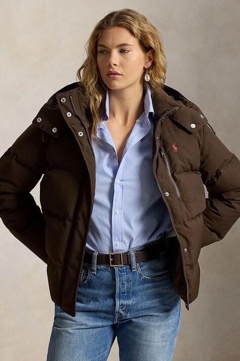 Polo Ralph Lauren Kurtka damska brązowa 211B17285