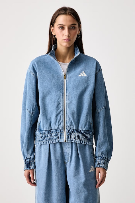 adidas Kurtka jeansowa damska bawełniana Denim Pack niebieska KV0625