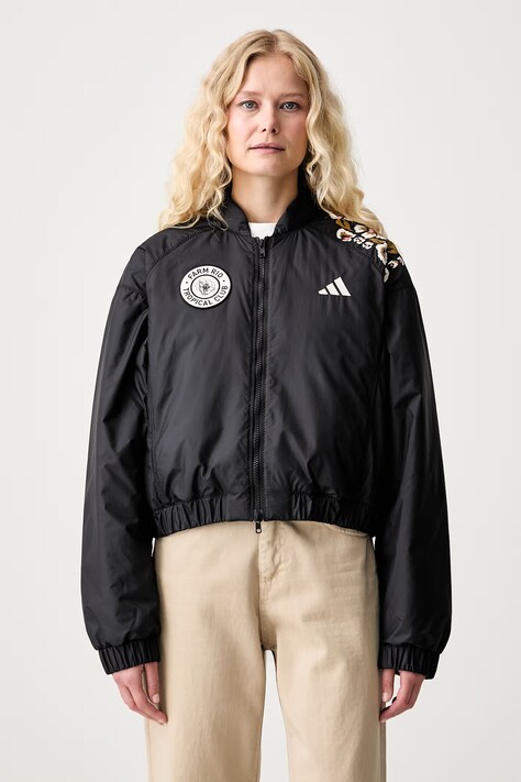 adidas kurtka przejściowa damska x Farm Rio czarna KR0282