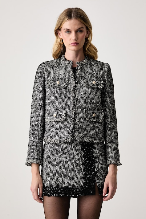 Guess Сако дамско с добавена вълна JENNY черно W6BL71 W4490