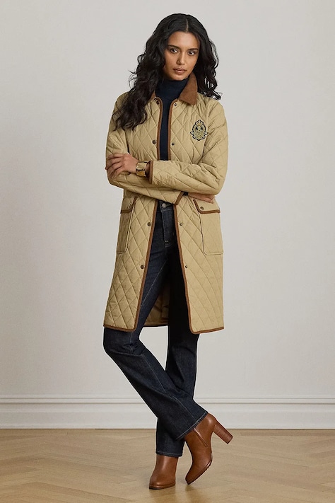 Lauren Ralph Lauren kurtka pikowana damska beżowa 297P18059