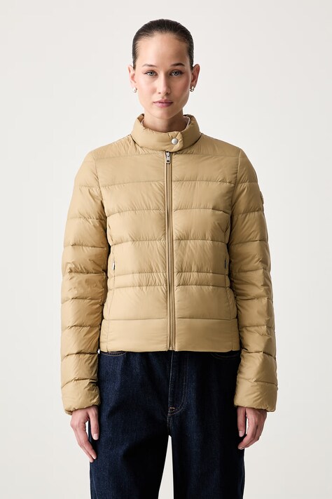 Tommy Hilfiger πουπουλένιο μπουφάν γυναικείο μπεζ WW0WW51094