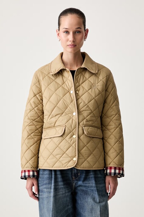 Tommy Hilfiger prošívaná bunda dámská béžová WW0WW50936
