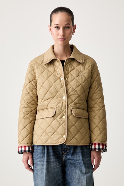 Tommy Hilfiger prošívaná bunda dámská béžová WW0WW50936