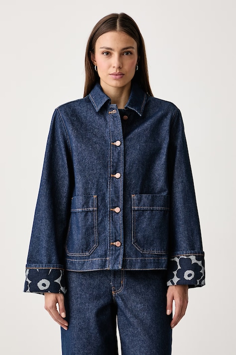 Marimekko Kurtka damska jeansowa granatowa 096021