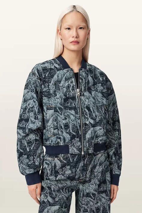 AllSaints kurtka damska bawełniana KAYTRA wielokolorowa W047OE