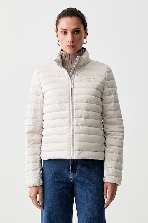 Calvin Klein kurtka puchowa damska beżowa LV044G502G