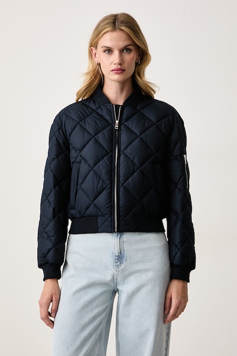 BOSS Bunda bomber dámska Posen tmavomodrá 50575303