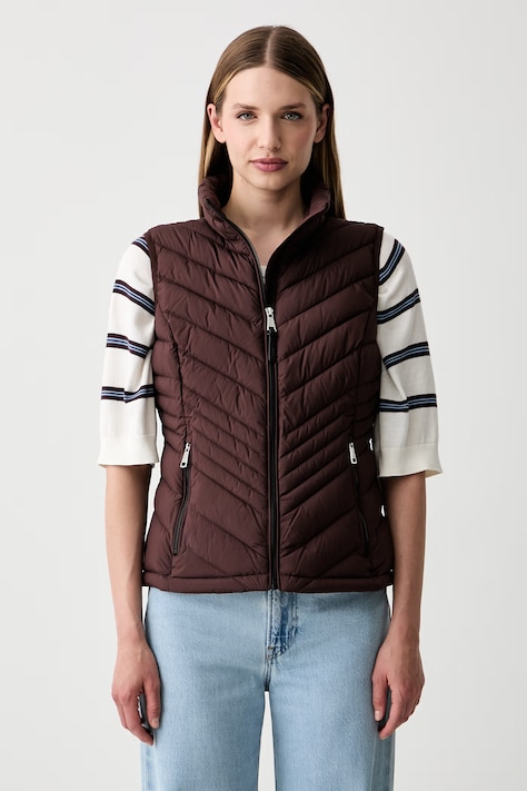 DKNY bezrękawnik damski brązowy DLEMPY46