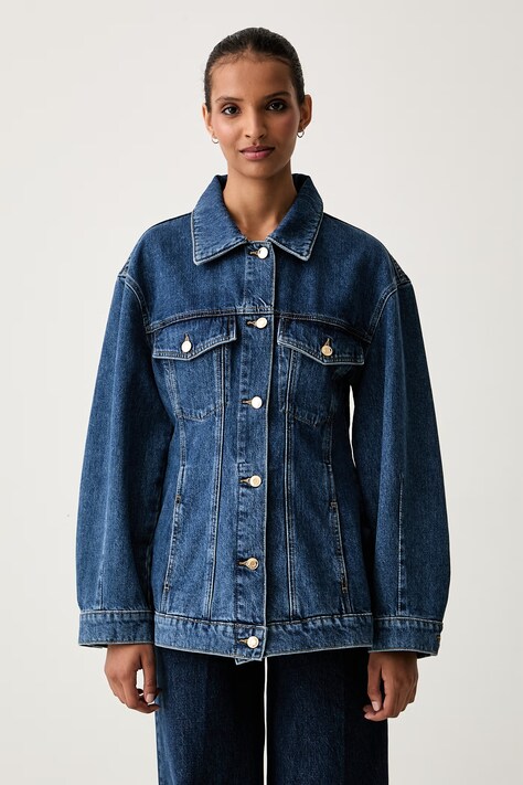 HUGO prehodna jakna ženska denim HUGO ICON_3 modra 50569648