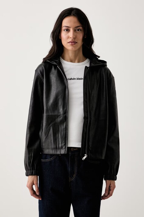 Calvin Klein Jeans jachetă pentru femei neagră LV047G516G