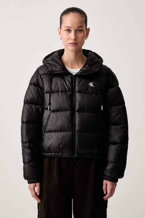 Calvin Klein Jeans kratka jakna ženska črna LV047G507G