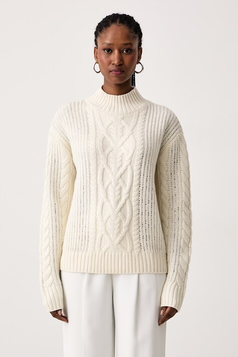 Marciano by Guess Sweter damski z wełną ERA beżowy G6BR19 Z1607