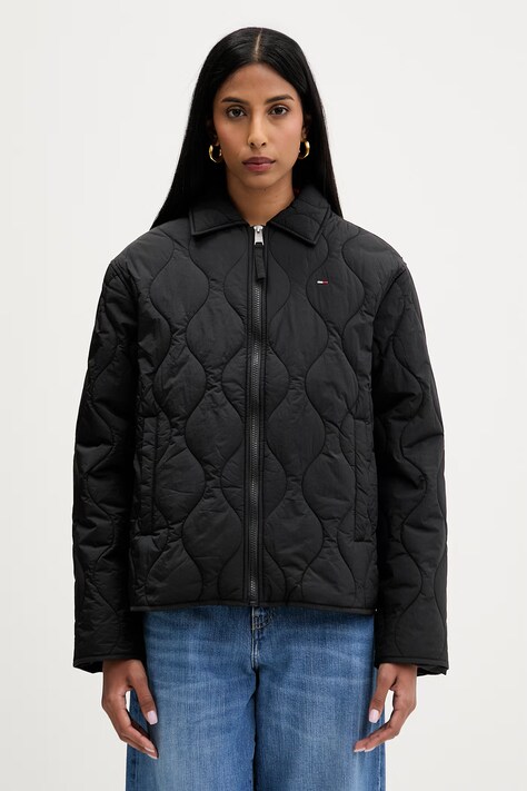 Tommy Jeans kurtka przejściowa damska czarna DW0DW22909