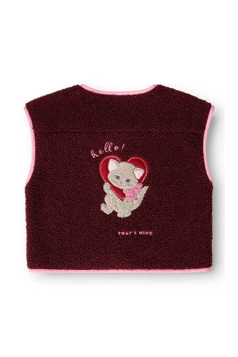 That's mine Bezrękawnik dziecięcy polarowy Jordan vest bordowy 253396