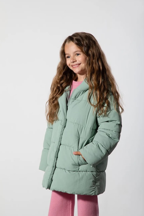 Coccodrillo Kurtka zimowa dziecięca zielona OUTERWEAR GIRL KIDS