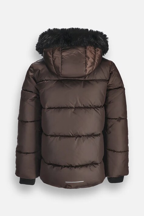 Coccodrillo Kurtka zimowa dziecięca brązowa OUTERWEAR GIRL JUNIOR