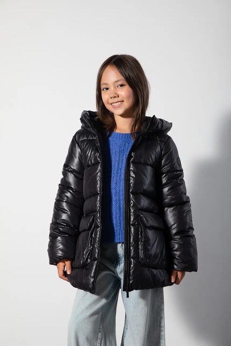 Coccodrillo Kurtka pikowana dziecięca czarna OUTERWEAR GIRL JUNIOR