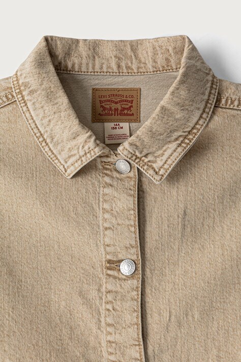 Levi's джинсова куртка дитяча бавовняна з еластаном STUDDED TRUCKER — фото 3