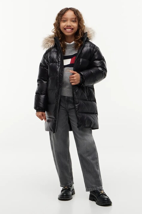 Tommy Hilfiger Kurtka puchowa dziecięca czarna KG0KG09674