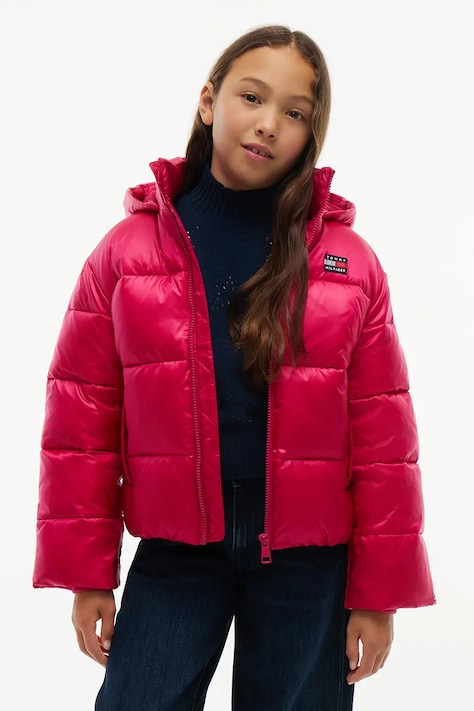 Tommy Hilfiger Kurtka dziecięca różowa KG0KG09586