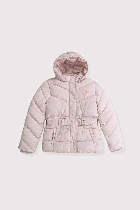 Guess Kurtka pikowana dziecięca różowa J6BL03 W3995