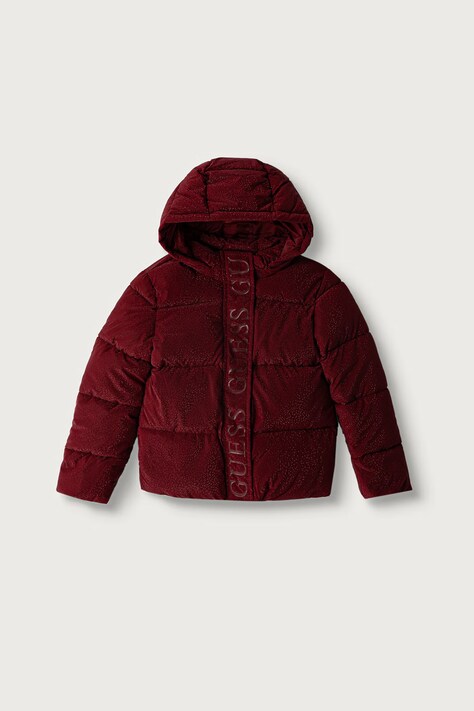 Guess Kurtka pikowana dziecięca bordowa J6BL02 W3993