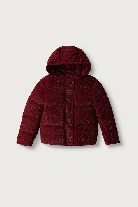 Guess Kurtka pikowana dziecięca bordowa J6BL02 W3993