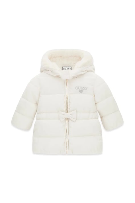 Guess Kurtka pikowana dziecięca beżowa A6BL03 W4031