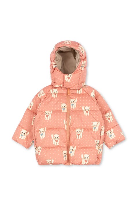 Konges Sløjd Kurtka pikowana dziecięca NUKA JACKET GRS różowa KS105752