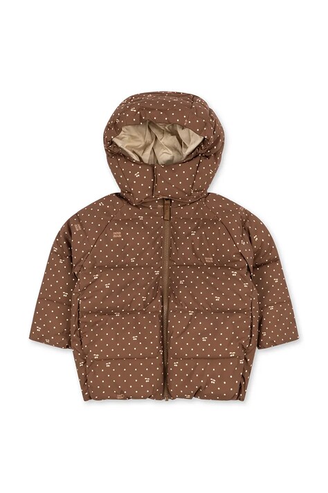 Konges Sløjd Kurtka pikowana dziecięca NUKA JACKET GRS brązowa KS105752