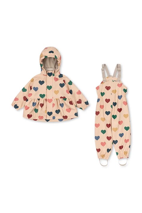 Konges Sløjd ολόσωμη φόρμα παιδική RAINY PALME SET GIRL μπεζ KS105764