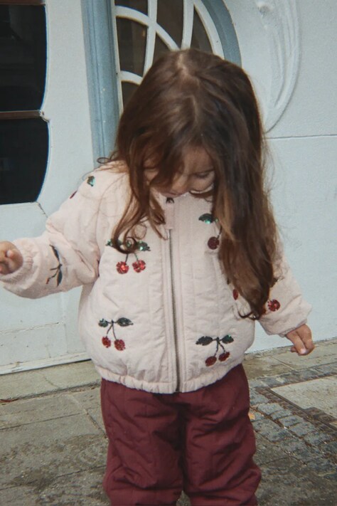 Konges Sløjd giacca bomber per bambini JUNO SEQUIN BOMBER JACKET beige KS105733