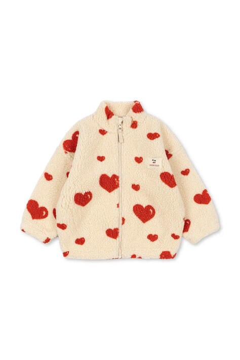 Konges Sløjd Bunda dětská fleecová JODY TEDDY JACKET GRS béžová KS105720