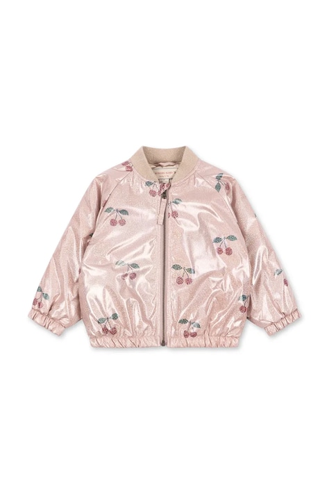 Konges Sløjd kurtka przejściowa dziecięca JUNO SPARKLE BOMBER JACKET różowa KS107627