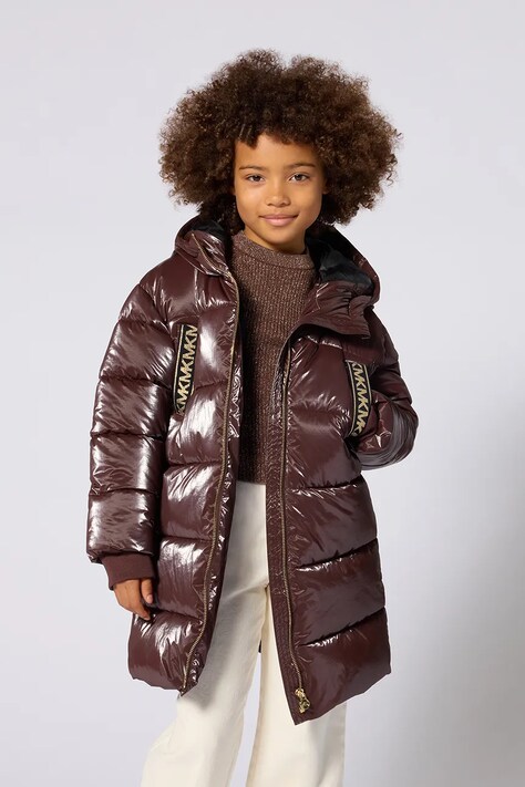 Michael Kors Kurtka pikowana dziecięca brązowa R30693
