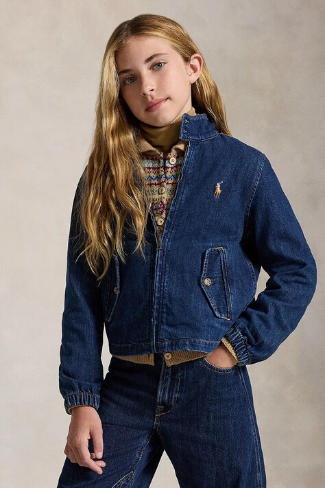 Polo Ralph Lauren traper jakna za djecu od pamuka plava 313B26051001
