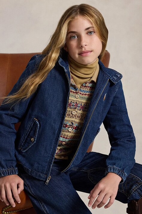 Polo Ralph Lauren джинсова куртка дитяча бавовняна — фото 5