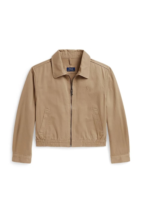 Polo Ralph Lauren μεταβατικό μπουφάν παιδικό βαμβακερό καφέ 313B17500002