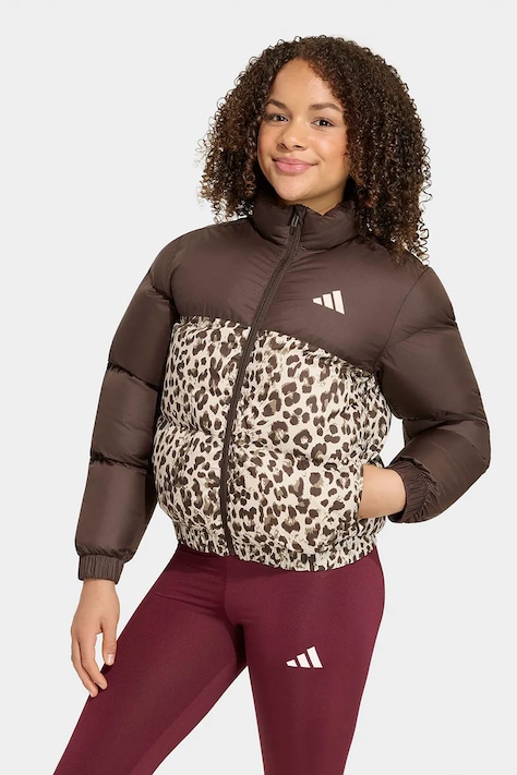 adidas prošivena jakna za djecu smeđa KQ6169