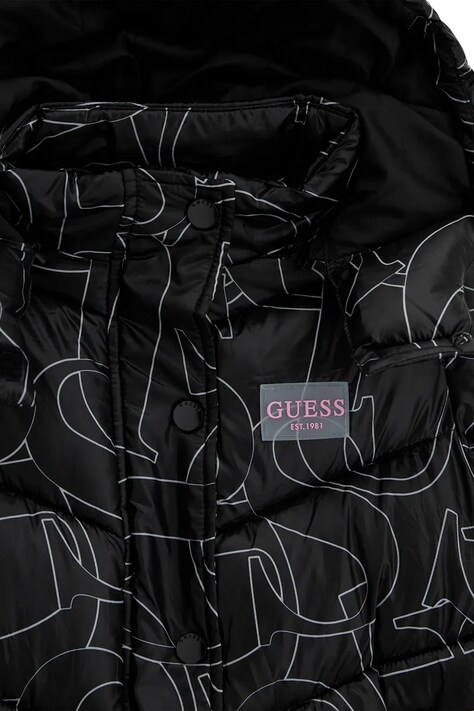 Guess стьобана куртка дитяча — AW26-KUGZZM, чорний — фото 3