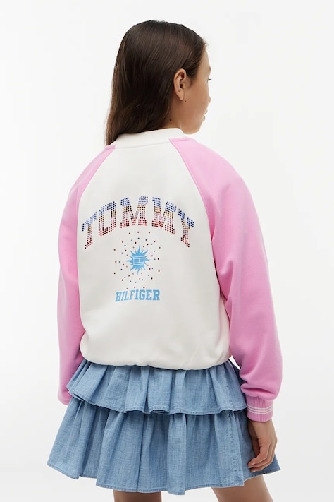 Tommy Hilfiger kurtka varsity dziecięca biała KG0KG09444