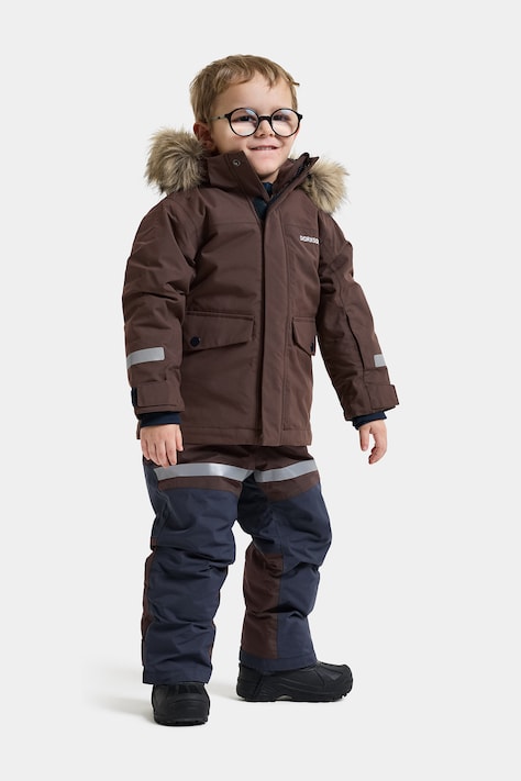 Didriksons Kurtka zimowa dziecięca BJÄRVEN KIDS PARKA 5 brązowa 506325