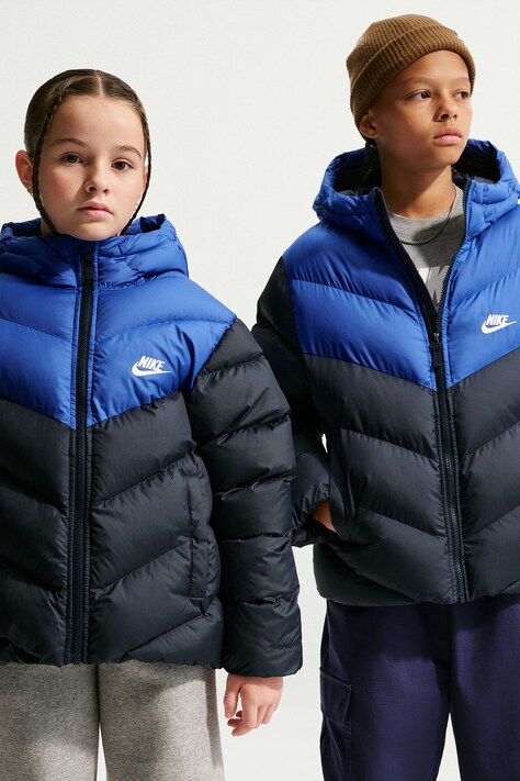 Nike Kurtka pikowana dziecięca Nike Sportswear All Day Play granatowa IB6164