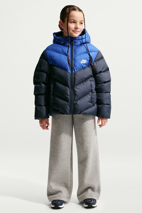 Nike Kurtka pikowana dziecięca Nike Sportswear All Day Play granatowa IB6164