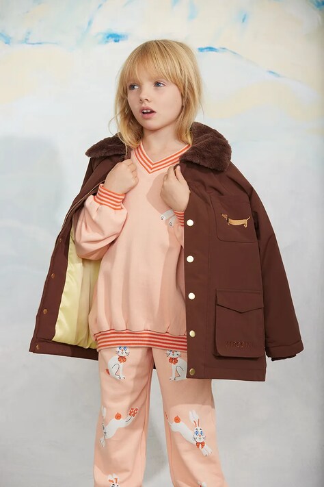 Mini Rodini Parka dziecięca brązowa 26710113