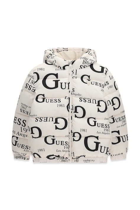Guess Kurtka pikowana dziecięca biała H6BL05 W4160
