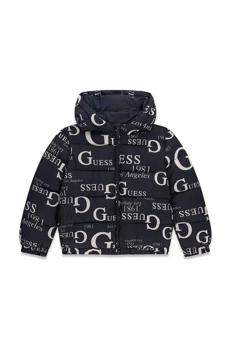 Guess Kurtka pikowana dziecięca granatowa H6BL05 W4160